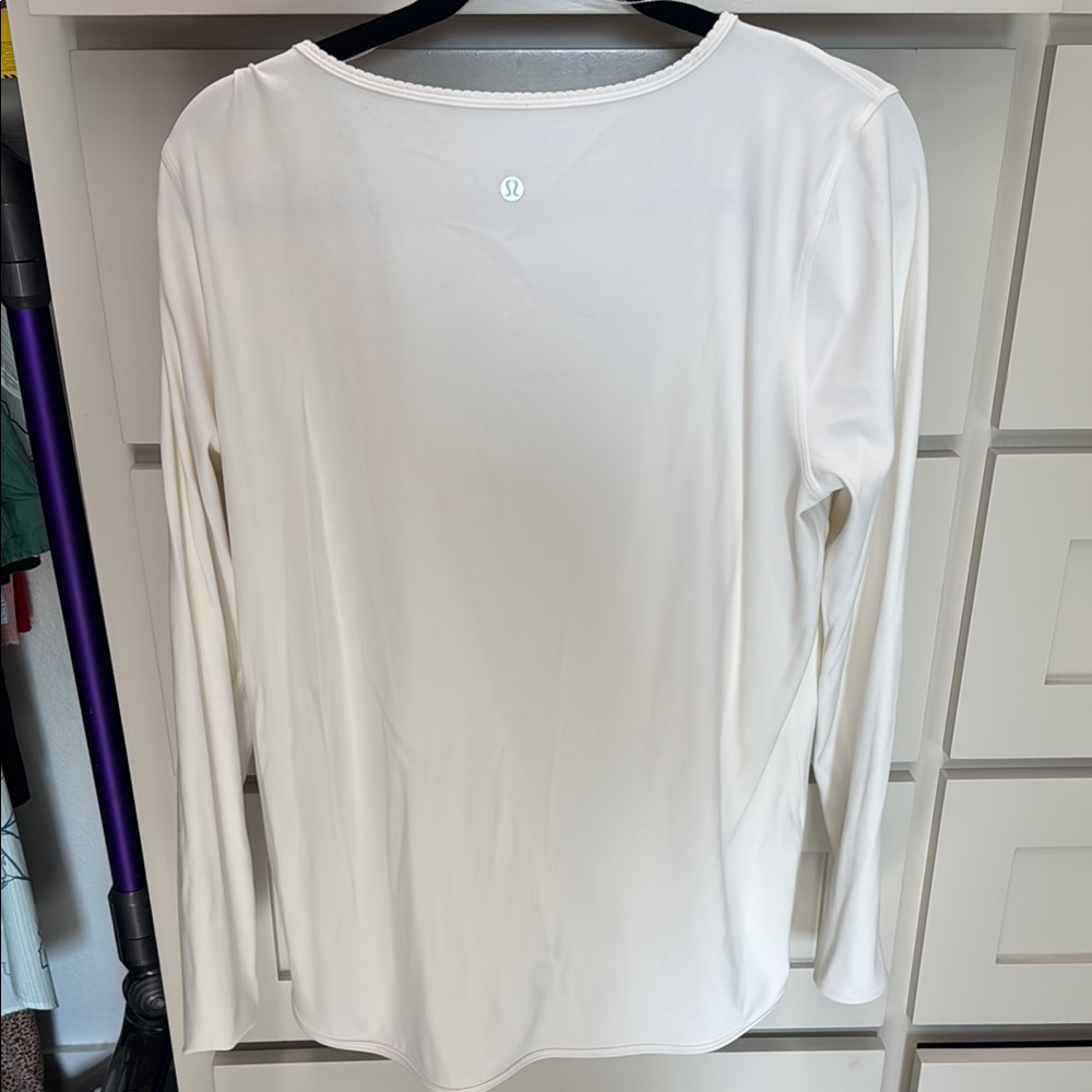 Lululemon White Wrap Top - Picture 2 of 3